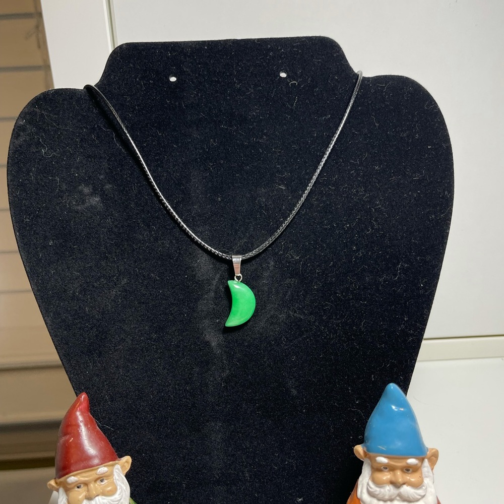Green moon necklace 🌛💚